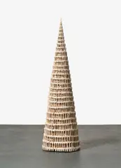 Klaus Hack, Babel, 2008, Lindenholz, weiß gefasst