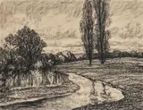 Walter Leistikow, Heidelandschaft mit Bachlauf