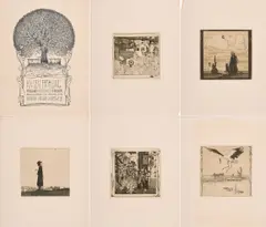 An den Frühling by Heinrich Vogeler, 1899/1901, Mappe mit 10 Radierungen auf Büttenkarton. Mit Deckblatt in originaler Mappe, sold Apr 2023