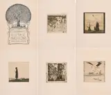 Heinrich Vogeler, An den Frühling, 1899/1901, Mappe mit 10 Radierungen auf Büttenkarton. Mit Deckblatt in originaler Mappe
