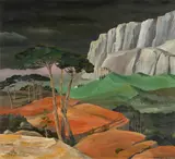 Erika Hausdörffer-Darda, Haute Provence, 1986, Acryl auf Leinwand