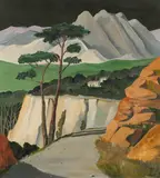 Erika Hausdörffer-Darda, Haute Provence, 1986, Acryl auf Leinwand