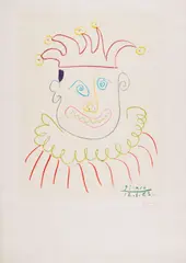 Carnaval by Pablo Picasso, 1966, Farbfotolithografie auf Velin, sold Jan 2023