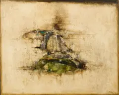 Ohne Titel by Johnny Friedlaender, 1987, Öl auf Leinwand, sold Aug 2023