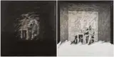 "Schwarzraum-Weißraum" (I - II) by Günther Uecker und Lothar Wolleh, 1972/1975, sold Nov 2023