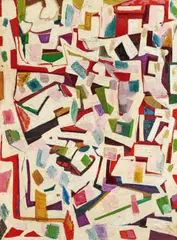 Nejad Melih Devrim, Ohne Titel, 1952, Öl auf Holz