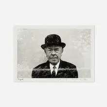 Magritte by Duane Stephen Michals, 1979, gelatin silver print, sold Mar 2024