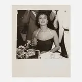 Joe Shere, Sophia Loren at Romanoff's in Beverly Hills, gelatin silver print