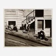 Children Playing by Max Yavno, gelatin silver print, sold Mar 2024