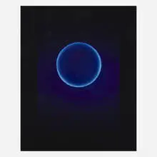 Edrinos Single F, September 2006 by Garry Fabian Miller, 2006, water, light, dye destruction print, sold Mar 2024