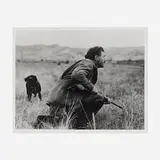 Robert Capa, Ernest Hemingway hunting for pheasants with his dog, Sun Valley, Idaho