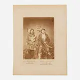 Julian Vannerson, Portrait of Tshe-tan Wa-hu-wa -Ma-ni and Wa-kin-yan Ta-wa; Mdewakanton Sioux, 1858, vintage salt print