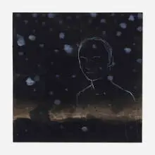 Snow by Enrique Martinez Celaya, 2000, mixed media on paper, sold Feb 2024
