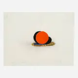 Donald Sultan, Five Objects, Aug 10, 1999, 1999, charcoal, tempera, gold leaf