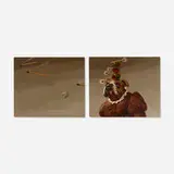 Donald Roller Wilson, First and Final Episode of Helen's Last Trick (diptych)