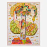 Peter Krasnow, Floating Forms (K-16), 1967, oil on board in artist's frame