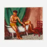 Hugh Auchincloss Steers, In the Tub, 1989, oil and gesso on paper