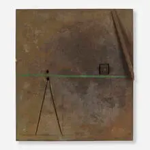 Marcelo Bonevardi, Plaque, 1969, mixed media on wood relief