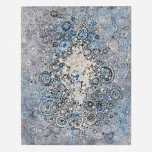 Lee Mullican, Untitled, 1966, ink, pastel, acrylic, colored pencil on paper