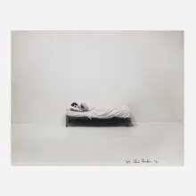 Bed Piece by Chris Burden, 1972, gelatin silver print, sold Feb 2024