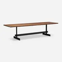Johannes Hock, Table, 2018, walnut, enameled steel