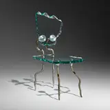 Danny Lane, Etruscan chair, 1986 / 1992, glass, stainless steel