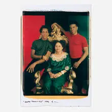 Lyle Ashton Harris, Mother, Thomas + Lyle, 1993, unique large-format Polaroid Polacolor print