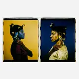 María Magdalena Campos-Pons, Susurro (Whispers) (diptych), 1997, unique large-format Polaroid Polacolor prints
