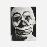 Bert Stern, Untitled (Clown), 1958, gelatin silver print from Polaroid Type 55 Positive/Negative film