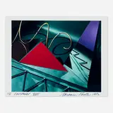 Barbara Kasten, Construct XVII, 1982, unique Polaroid Type 809 Polacolor print