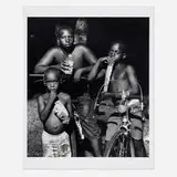 Earlie Hudnall, Jr., Break Time, 1993, gelatin silver print from Polaroid Type 55 Positive/Negative film