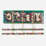 Karel Appel, No. 5215 (from the Titan Series), 1988, collaged large-format Polaroid Polacolor prints on wood construction with acrylic