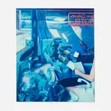 Patrick Nagatani and Andrée Tracey, Blue Room, 1986, unique large-format Polaroid Polacolor print