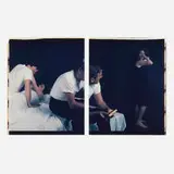 Eileen Cowin, Untitled, 1985, unique large-format Polaroid Polacolor print in two parts