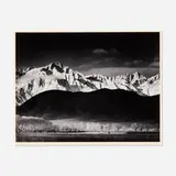 Winter Sunrise, Sierra Nevada from Lone Pine, CA by Ansel Adams, gelatin silver print mounted to board, sold Jun 2025
