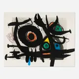 Joan Miró, L'oiseau destructeur, 1969, etching with aquatint in colors and carborundum on Chiffon de Mandeure