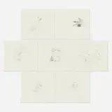 Bruce Nauman, Seven works from the Fingers & Hole series, 1994, etching on Lana Royal