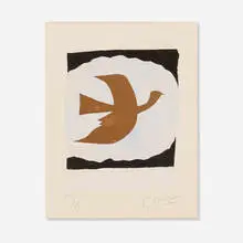Oiseau Bistre by Georges Braque, 1960-61, lithograph in colors, sold Jun 2025