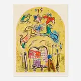 Marc Chagall, The Tribe of Levi (from the Twelve Maquettes of Stained Glass Windows for Jerusalem portfolio), 1964, lithograph in colors on Arches