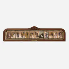 Edward Kienholz, The Marriage Icon, 1972, oakwood and Plexiglas with offset lithograph, photograph, polyester resin and nylon lace