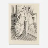 Odalisque à la culotte rave, refletée dans la glace by Henri Matisse, 1923, lithograph on Chine volant, sold Jun 2025