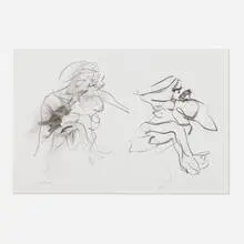 Untitled (Two Figures) by Willem de Kooning, 1973, offset lithograph, sold Jun 2025