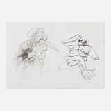 Willem de Kooning, Untitled (Two Figures), 1973, offset lithograph