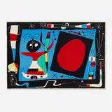 La femme au miroir by Joan Miró, 1956, lithograph in colors, sold Jun 2025