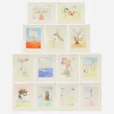 Twelve Tribes of Israel by Salvador Dalí, 1973, etching with pochoir in colors on BFK Rives, sold Jun 2025
