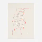 Dom Pierre-Sylvester Houédard, Successful Cube Tranceplant in Honor of Chairman Mao, 1970, screenprint in colors