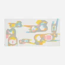 Bernard Cohen, The Last of Six Images for J, 1976, screenprint in colors