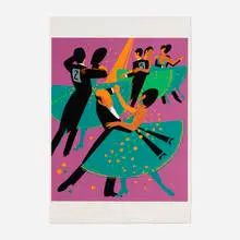 Nicholas Monro, Dancers, 1970, screenprint in colors