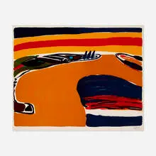 Pierre Célice, Untitled - Orange, 1972, lithograph in colors