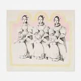 Sante Graziani, Three Little Girls (from the Homage to Ingres portfolio), 1966, lithograph in colors